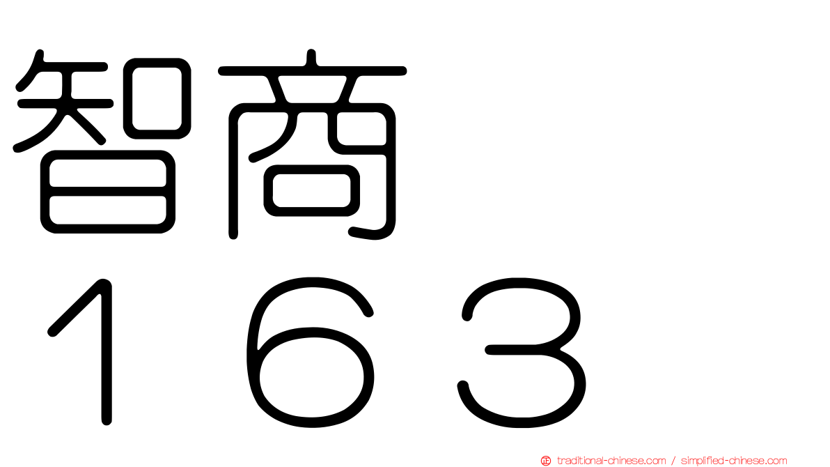 智商　　１６３